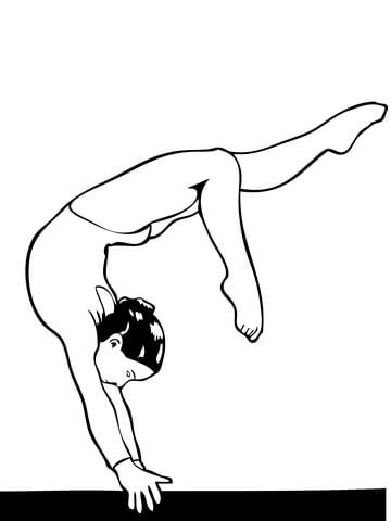 Розмальовки гімнастка