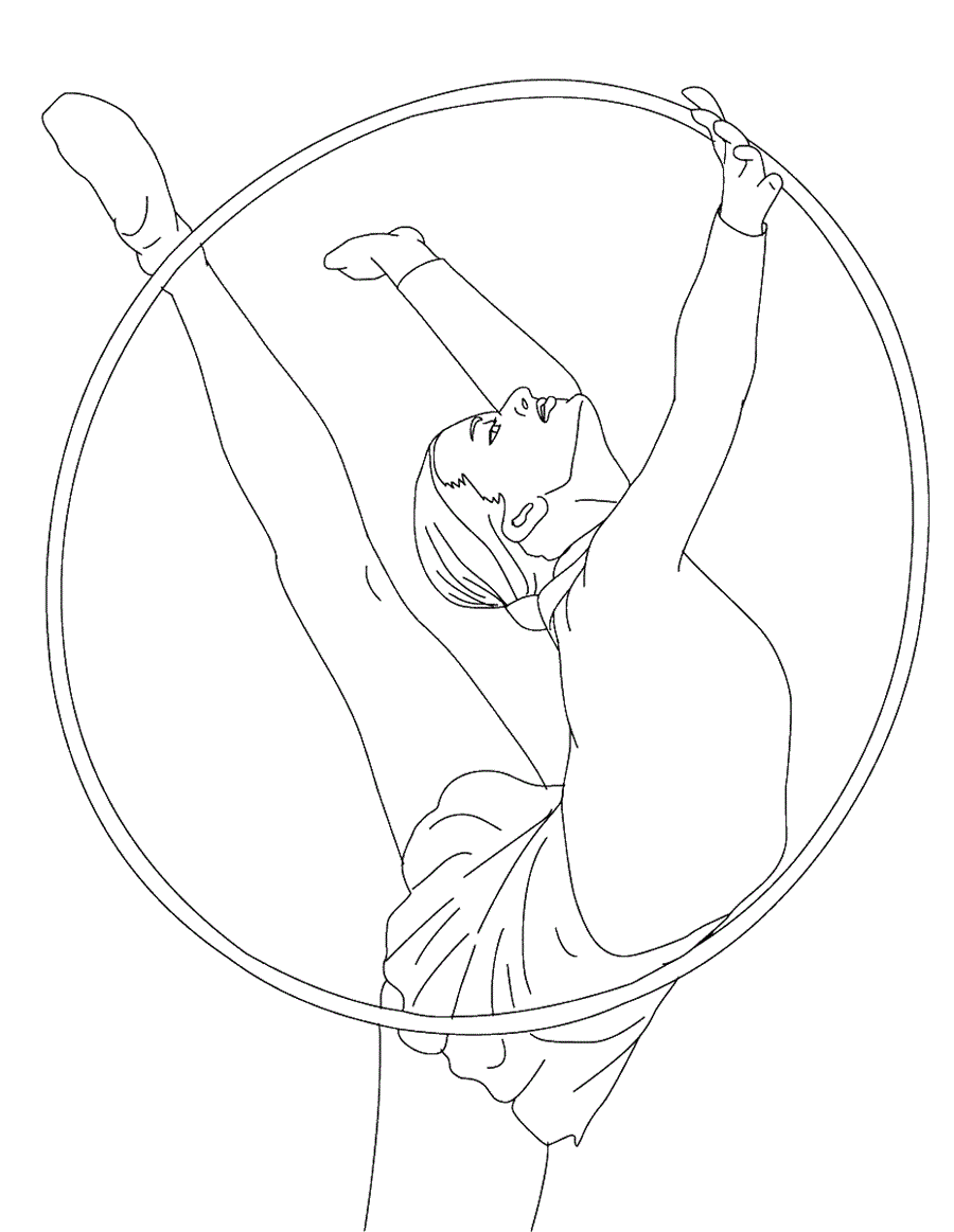 Гімнастка з обручем