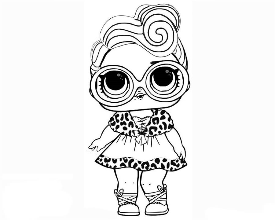 Лялька Лол в сукні і окулярах