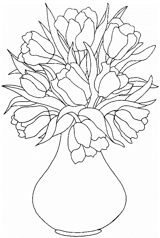 Тюльпани в вазочці