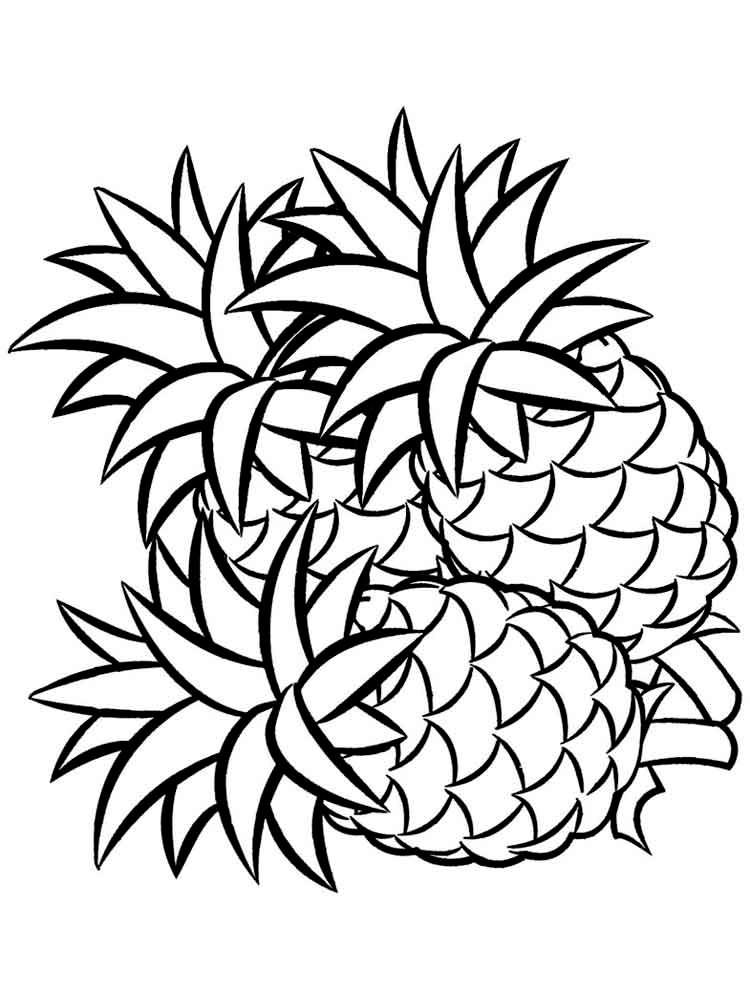 Розмальовка ананаси