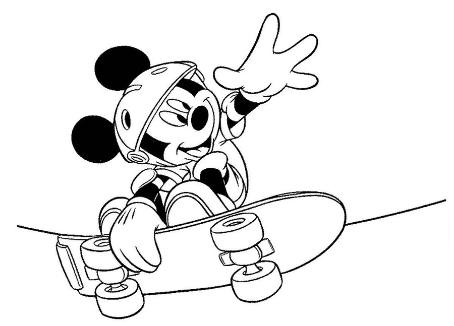 Міккі Маус на скейтборді