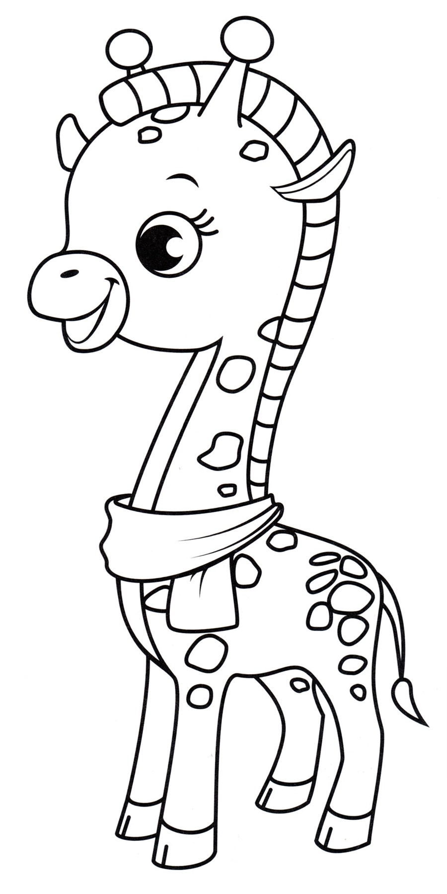 Жираф в шарфі