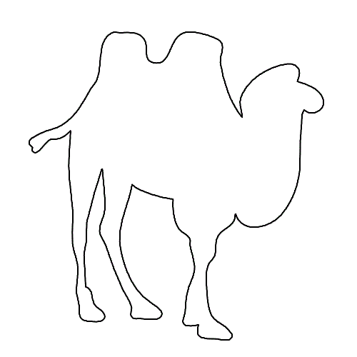 Трафарет верблюда