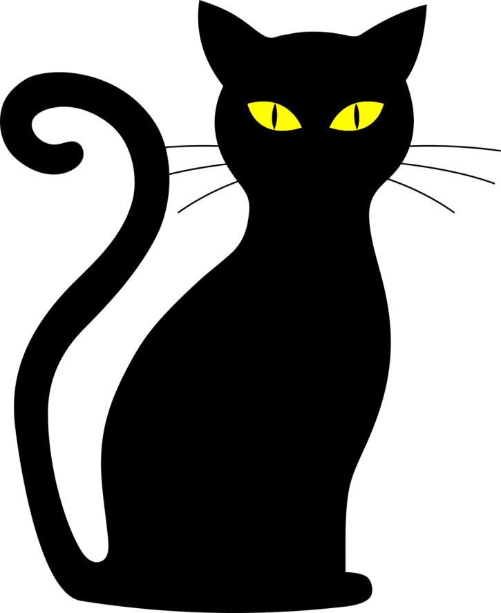 Трафарет кішка з зеленими очима