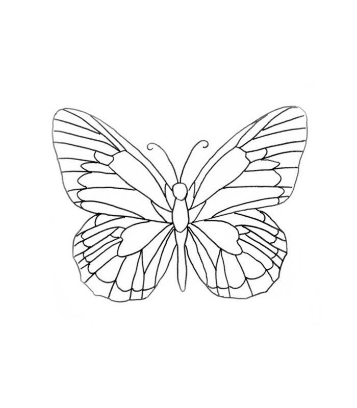 Трафарет 3д ручки метелик