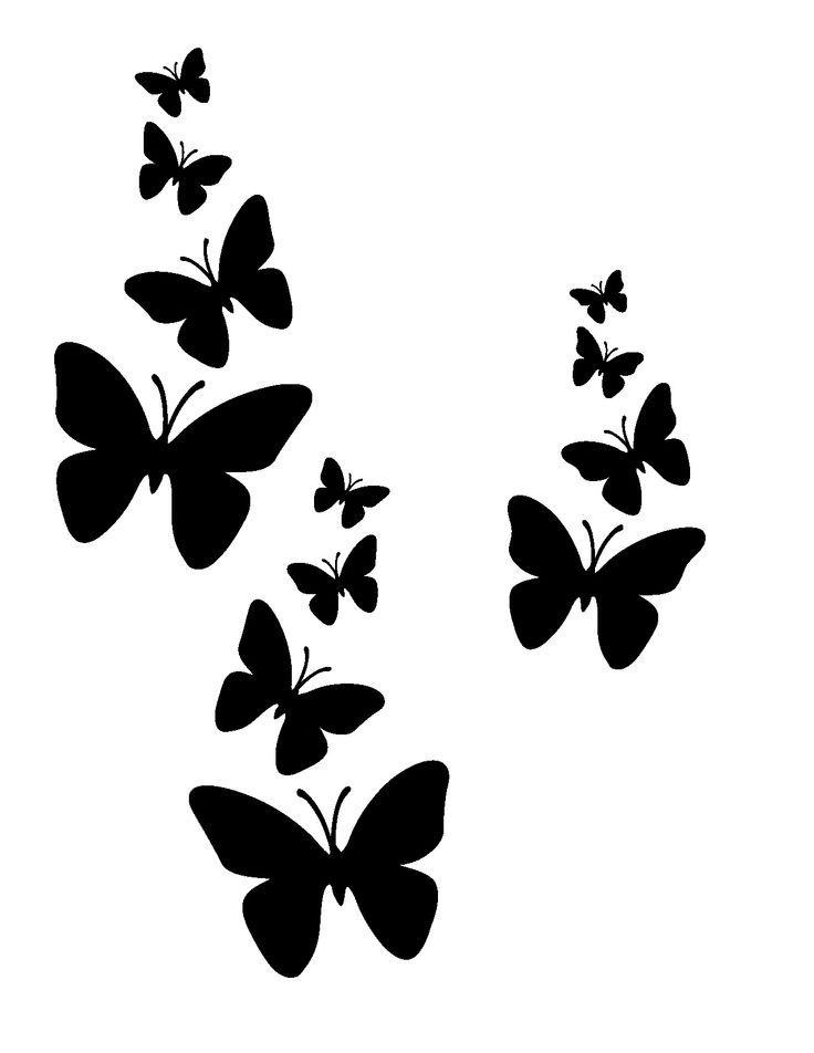 Трафарет для декору метелики
