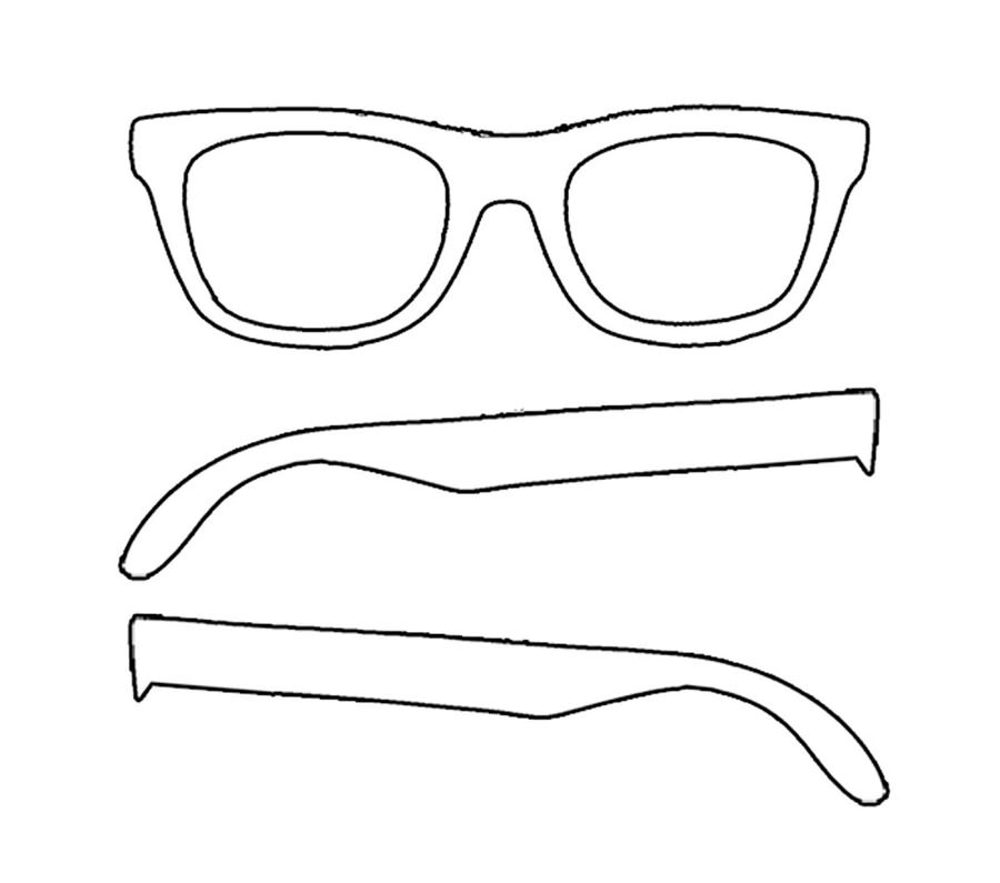 Трафарет 3д ручки окуляри