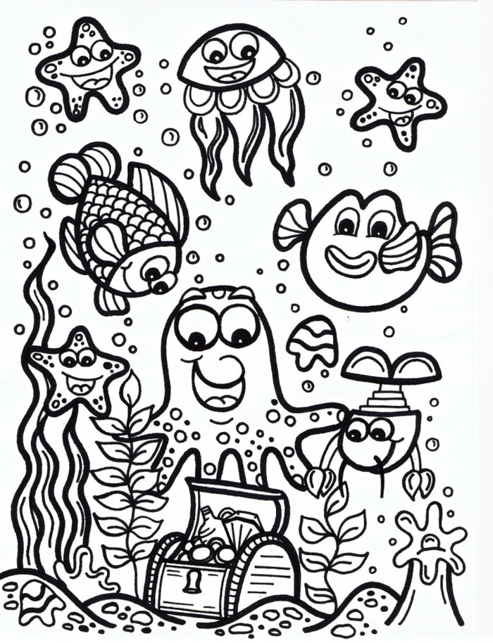 Малюнок Морські мешканці