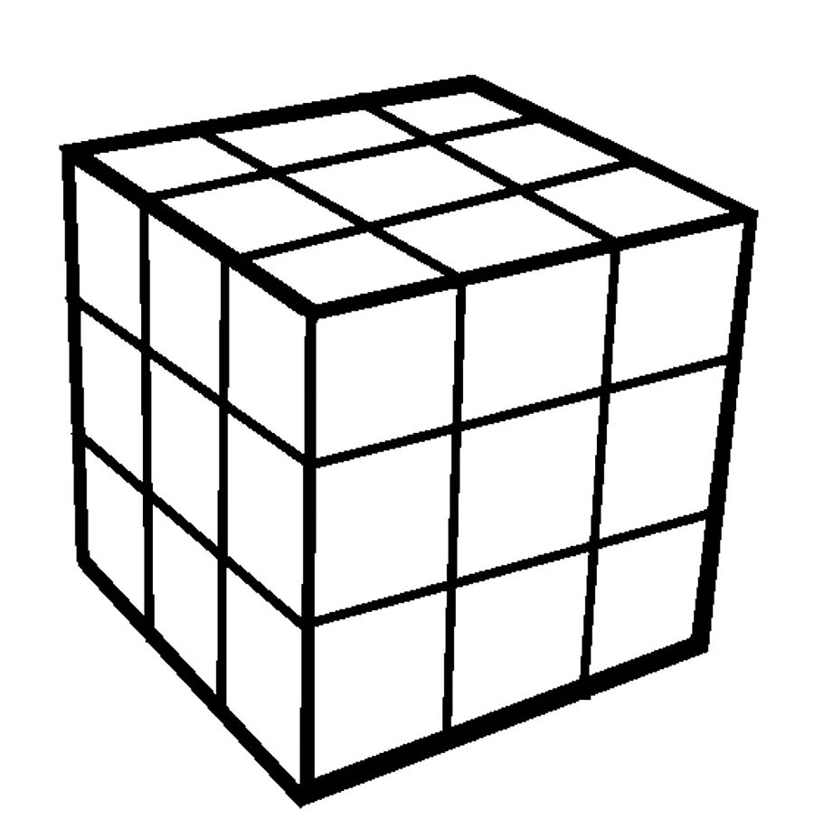 Розмальовка Кубик Рубіка