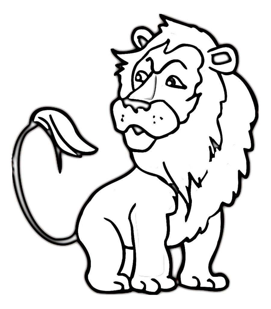 Розмальовка лев