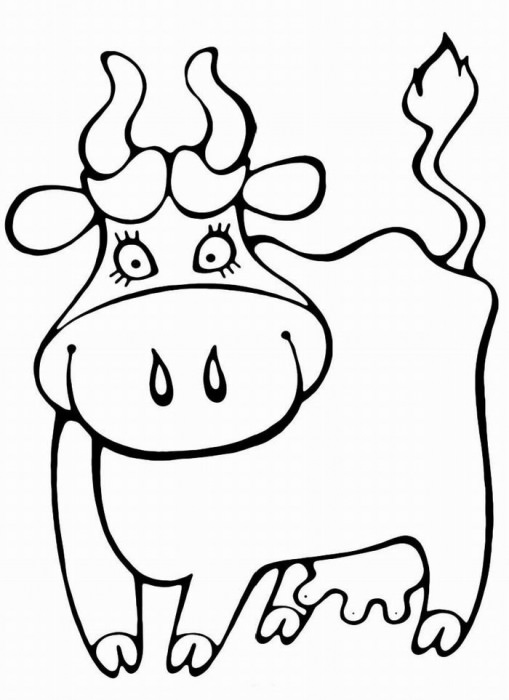 Корова розмальовка