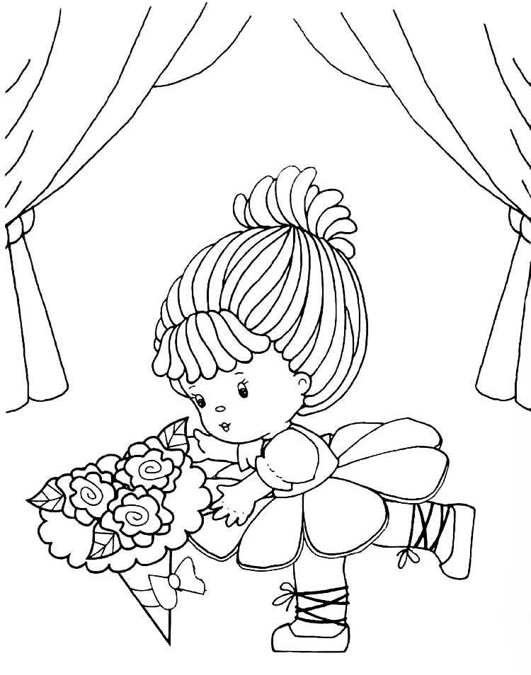 Лялька з букетом квітів