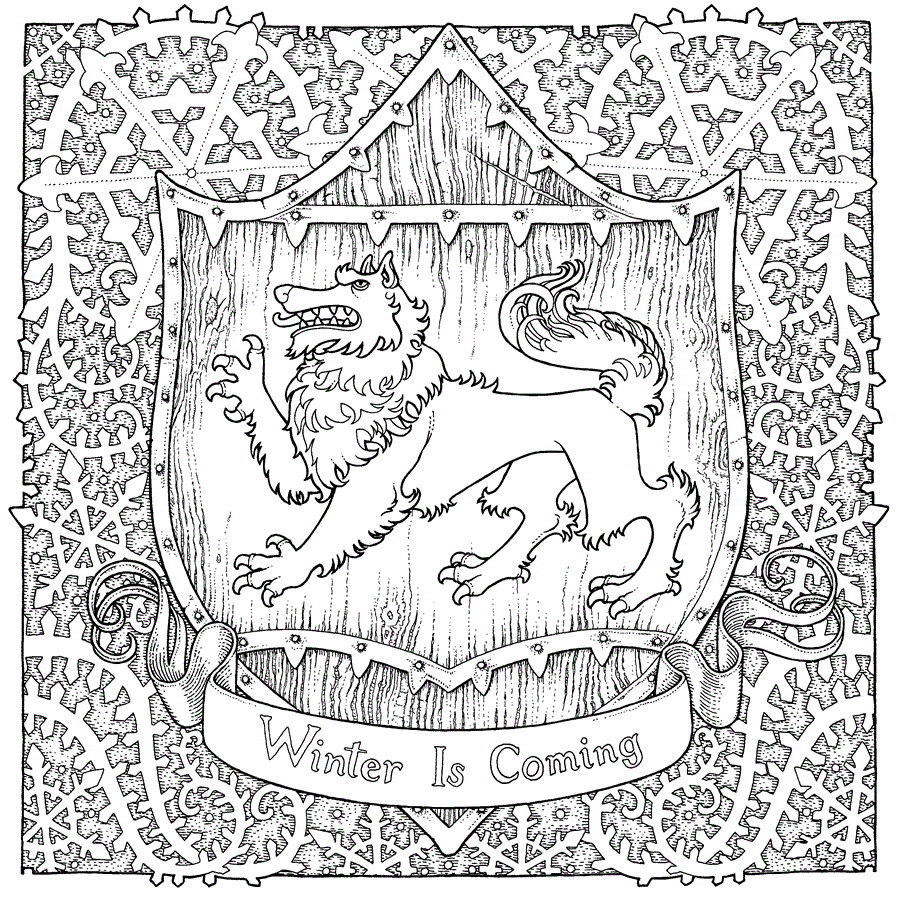 розмальовка герб Ланністеров