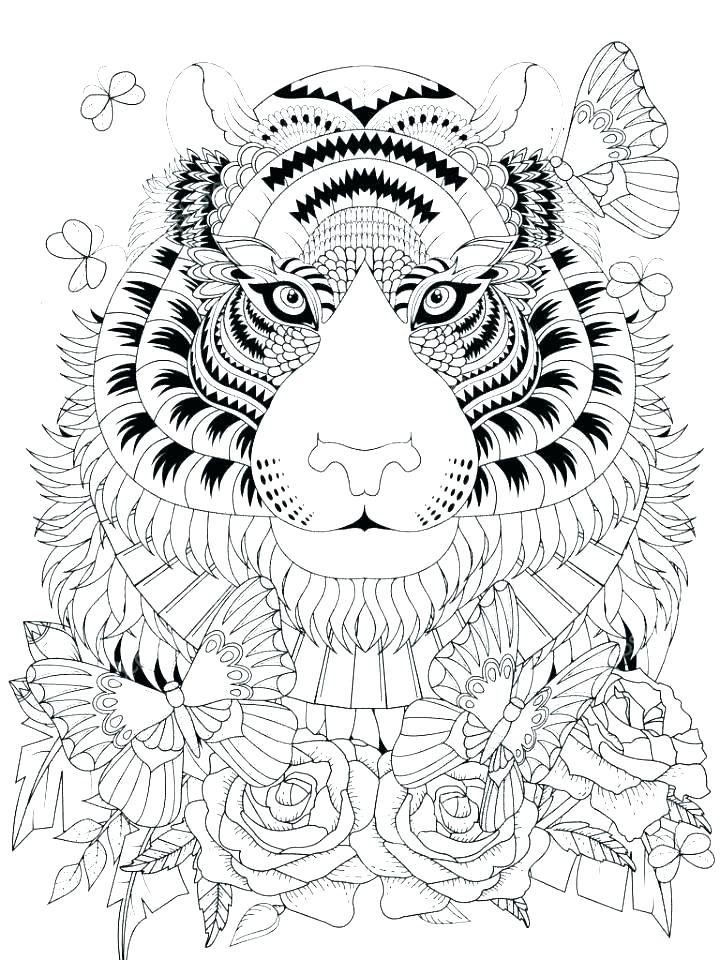 розмальовка тигр