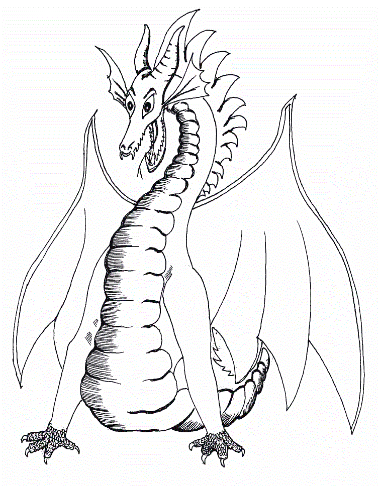 Розмальовка дракон