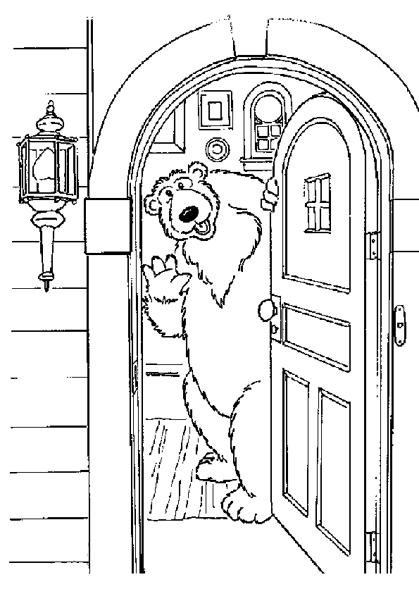 Двері з ведмедем
