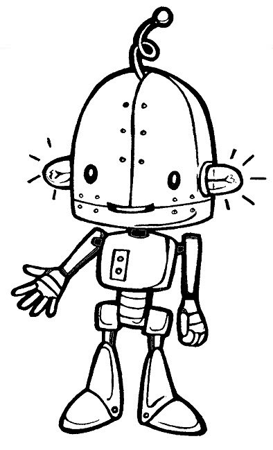 розмальовка робот хлопчик
