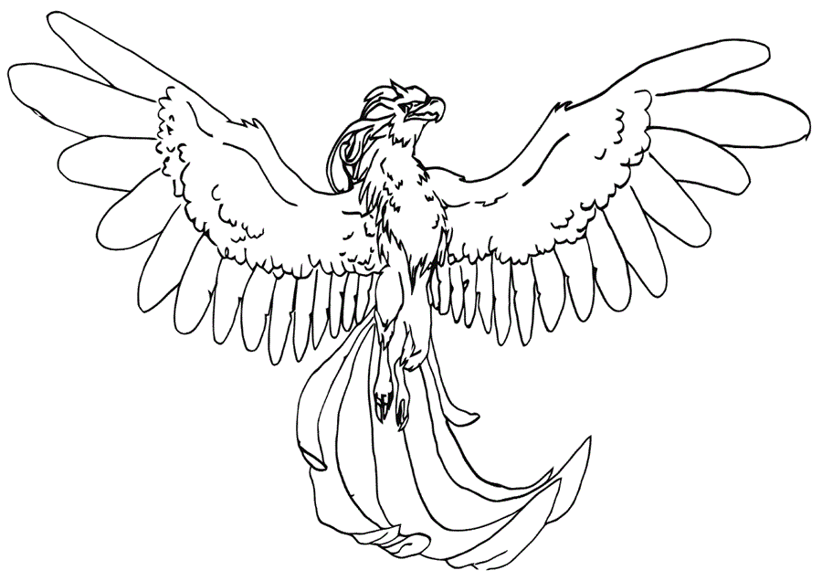 Грифон з розкритими крилами