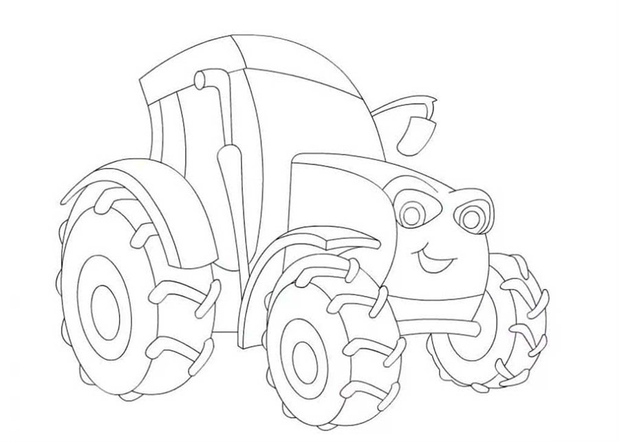 Малюнок Синій трактор