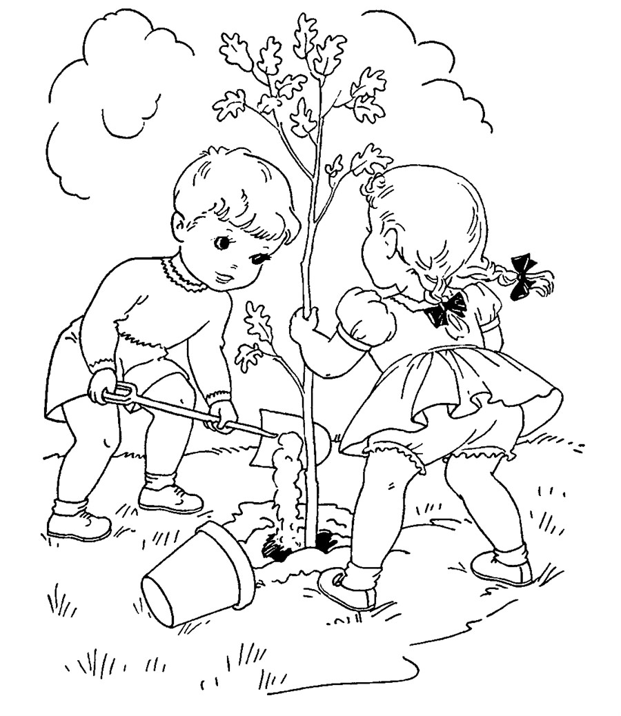 Діти саджають дерева