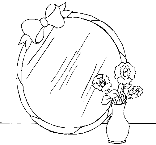 Дзеркало з вазою