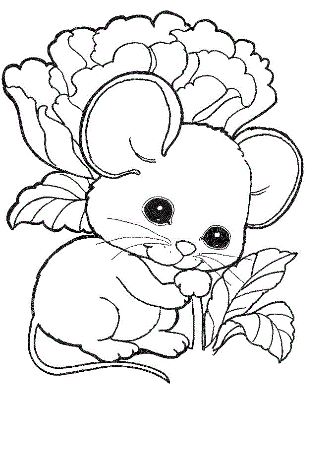 мишка з квіткою