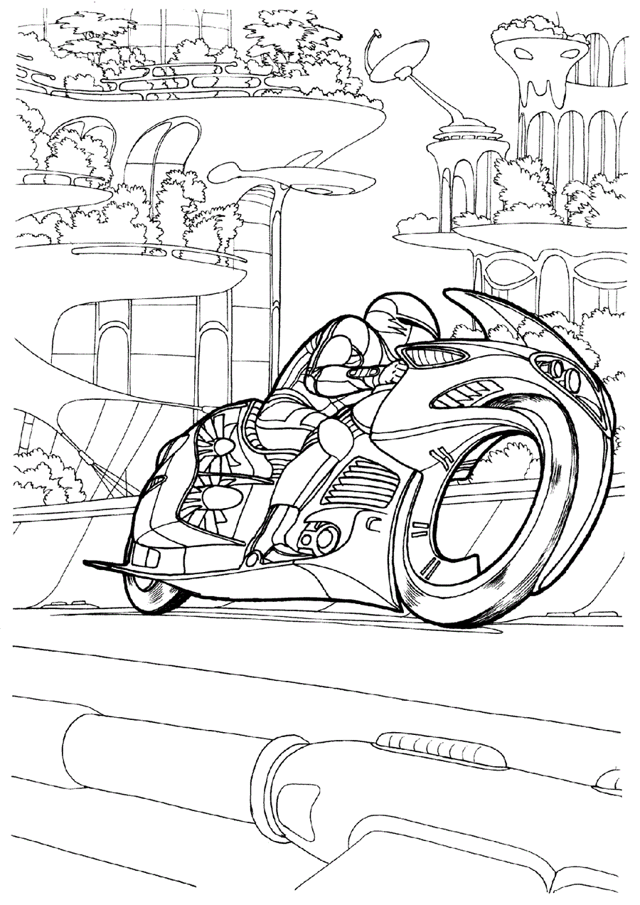 Розмальовка мотоцикл