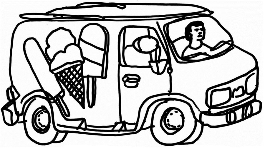 Розмальовка Фургон з морозивом