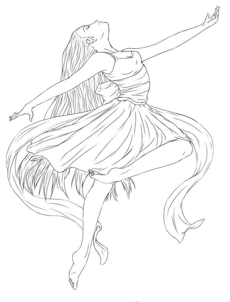 Балеринас довгим волоссям