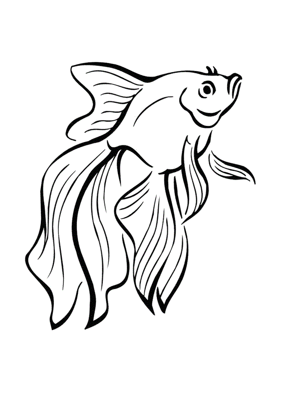 Золота рибка розмальовка