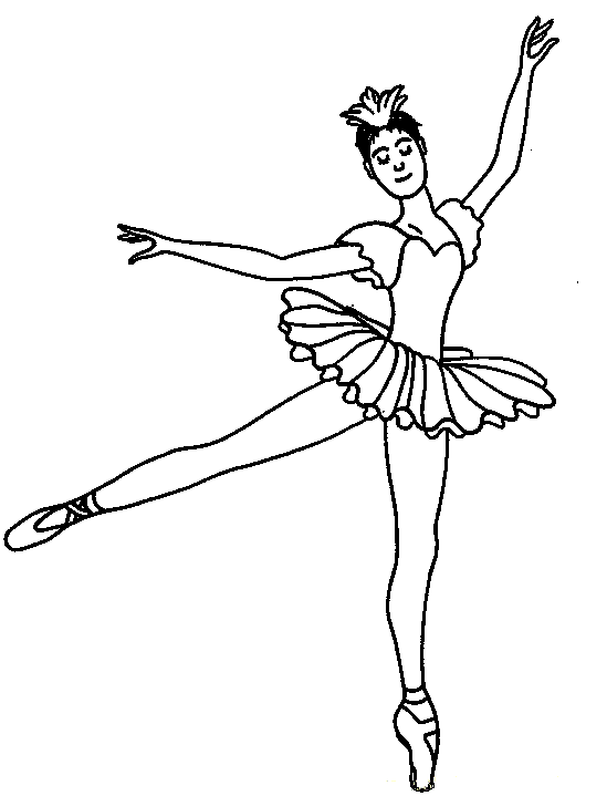 Балерина розмальовка