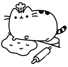 Кавайний кіт з качалкою