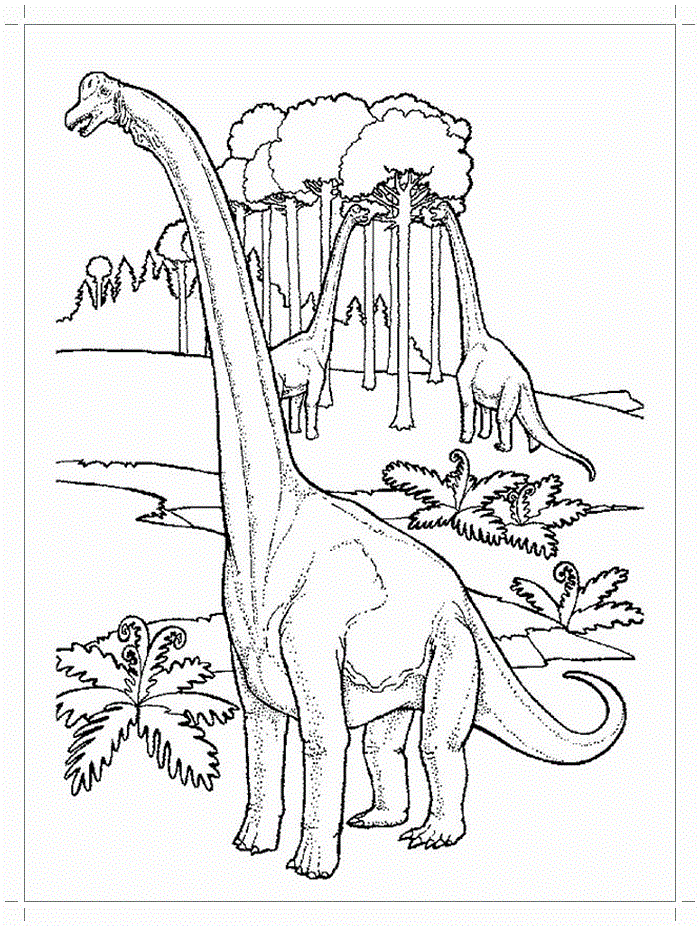Розмальовка бронтозавр