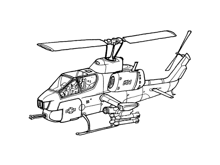 розмальовка військовий вертоліт
